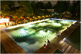 東京ミッドタウン「光と霧のデジタルアート庭園」